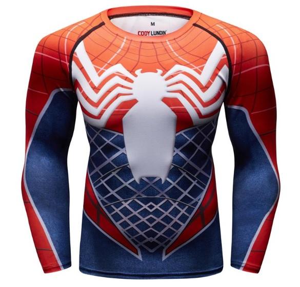 Spiderman '2018 Comic' Compression Long Sleeve Rashguard-RashGuardStore