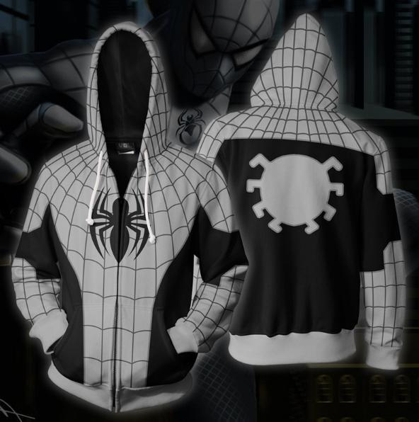 Spiderman 'Armored Spider' Zip Up Hoodie-RashGuardStore