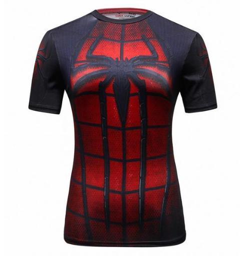 Spiderman "Black" Women's Compression Rashguard-RashGuardStore