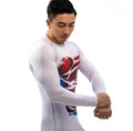 Spiderman Classic White 'Hero Revealed' Compression Long Sleeve Rashguard-RashGuardStore