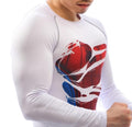 Spiderman Classic White 'Hero Revealed' Compression Long Sleeve Rashguard-RashGuardStore