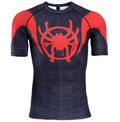 Spiderman 'Into The Spiderverse' Miles Morales Compression Short Sleeve Rashguard-RashGuardStore