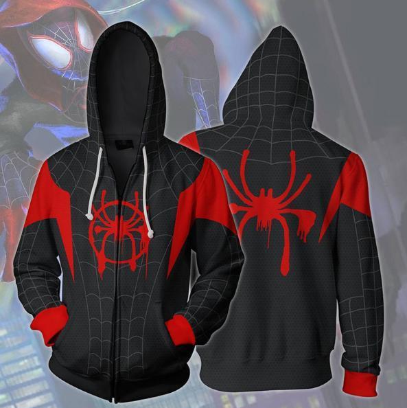 Spiderman 'Into The Spiderverse' Zip Up Hoodie-RashGuardStore