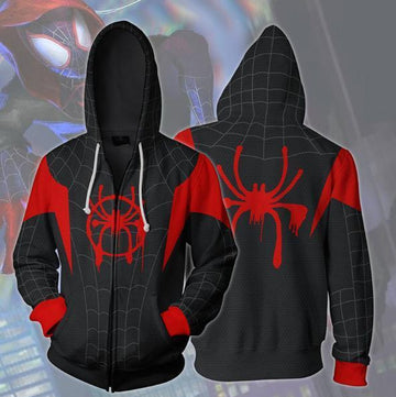 Spiderman 'Into The Spiderverse' Zip Up Hoodie-RashGuardStore