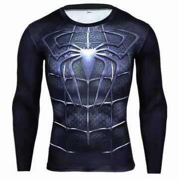 Spiderman "Spiderman 3" Compression Long Sleeve Rashguard-RashGuardStore