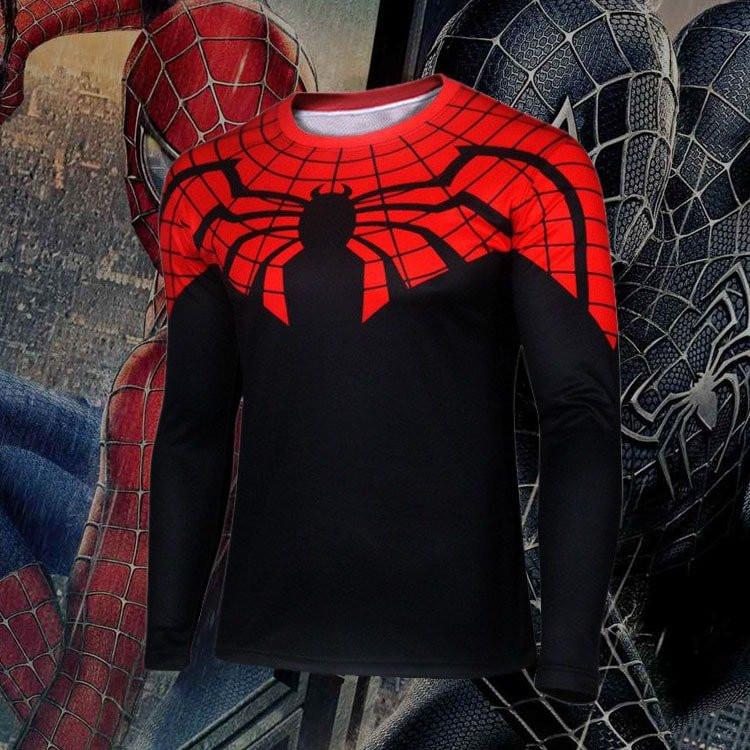 Spiderman "Superior" Compression Long Sleeve Rash Guard-RashGuardStore