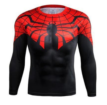 Spiderman "Superior" Compression Long Sleeve Rash Guard-RashGuardStore