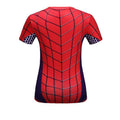Spiderman Women's Compression Short Sleeve Rash Guard-RashGuardStore