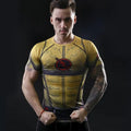 The Flash Compression Rashguard Short Sleeve Reverse/Dark/Red-RashGuardStore