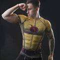 The Flash Compression Rashguard Short Sleeve Reverse/Dark/Red-RashGuardStore