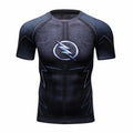 The Flash Compression Rashguard Short Sleeve Reverse/Dark/Red-RashGuardStore