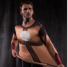 The Flash 'Reverse' Updated Compression Long Sleeve Rash Guard-RashGuardStore