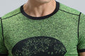The Punisher 'Heathered' Green Short Sleeve Compression Rashguard-RashGuardStore