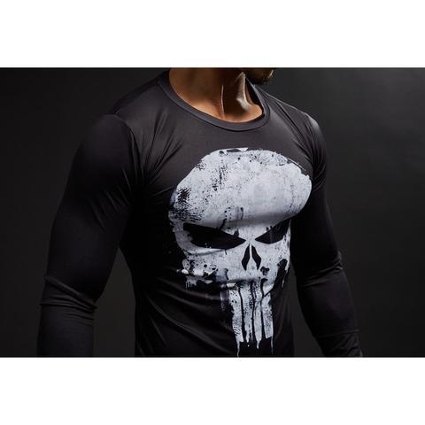 The Punisher Long Sleeve Compression Rashguard-RashGuardStore