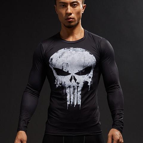 The Punisher Long Sleeve Compression Rashguard-RashGuardStore
