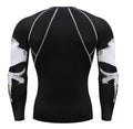 The Punisher 'Skull Sleeves' Long Sleeve Compression Rashguard-RashGuardStore