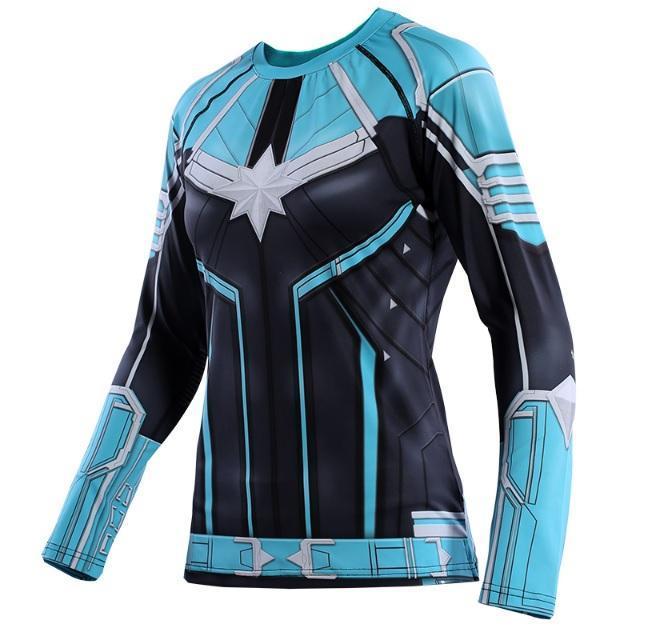 Carol Rash Captain Marvel Carol Danvers 'Star Force' Compression Rashguard