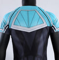 Women's Captain Marvel Carol Danvers 'Star Force' Kree Compression Short Sleeve Rashguard-RashGuardStore