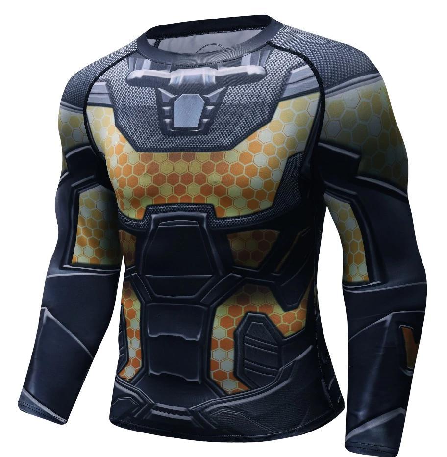 Yellow Jacket Antman Compression Long Sleeve Rash Guard-RashGuardStore